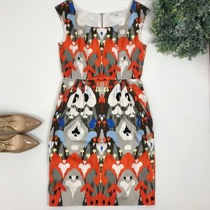 Maggy London | Orange Patterned Sheath Dress